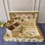 Premium Golden Wooden Tray Combo Set