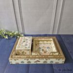 Premium Golden Wooden Tray Combo Set - Image 4