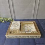 Premium Golden Wooden Tray Combo Set - Image 3