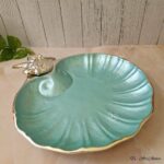 Handcrafted Metal Decorative Aqua Platter  In Ocean Theme