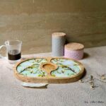 Premium Mangowood Green Magnolia Oval Chip-N-Dip Platter - Image 3