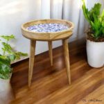 Contemporary accent table in home office