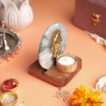 Ganesh Ji with Diya on Natural Agate Stone - Single - Image 7
