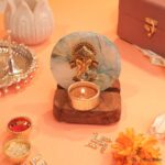 Ganesh Ji with Diya on Natural Agate Stone - Single - Image 4
