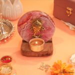 Ganesh Ji with Diya on Natural Agate Stone - Single - Image 6