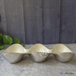 Handcrafted Pearl Edge Trio Metal Serveware - Image 3