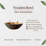 Handcrafted Mangowood Black Hammered Serving Bowl with Spoon and Fork - 12 Inches - Image 5
