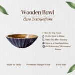 Handcrafted Mango Wood Rustic Serving Bowl with Spoon and fork - 12 Inches - Image 7
