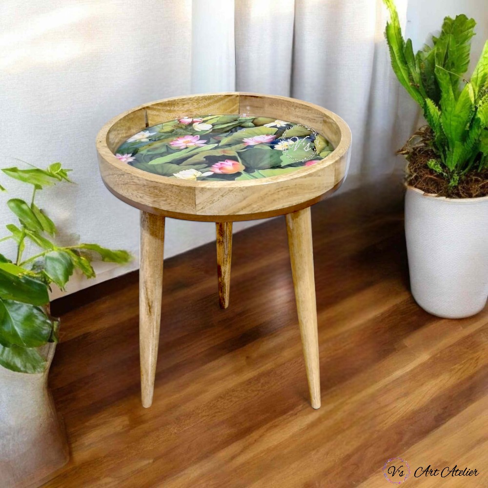 Chic white side table for minimalist decor