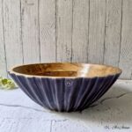 Handcrafted Mango Wood Rustic Serving Bowl with Spoon and fork - 12 Inches