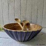 Handcrafted Mango Wood Rustic Serving Bowl with Spoon and fork - 12 Inches - Image 2
