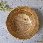 Handcrafted Mango Wood Rustic Serving Bowl with Spoon and fork - 12 Inches - Image 6