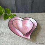 Handcrafted Metal Decorative Heart Shape Bowl - Set of 2
