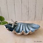 Handcrafted Metal Decorative Shell-Shaped Bowl In Ocean Theme - Image 2