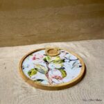 Premium Mangowood New Grey Round Chip-N-Dip Platter - Image 2