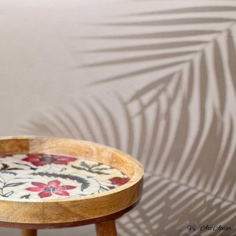 Small wooden side table for minimal interiors