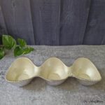 Handcrafted Pearl Edge Trio Metal Serveware - Image 2