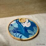 Premium Mangowood Tropical Breeze Round Chip-N-Dip Platter - Image 2