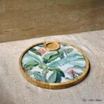 Premium Mangowood Tropical Round Chip-N-Dip Platter - Image 2
