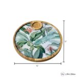 Premium Mangowood Tropical Round Chip-N-Dip Platter - Image 3