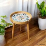 Narrow table for tight bedroom corners
