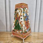 Hand Painted Radha-Krishna Table Top Lamp Single - 13 Inches - Image 2