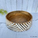 Handcrafted Harmony Wooden Bowl with Spoon and Fork – 10 Inches - Image 4