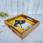 Premium Teakwood Pichwai Tray – 10 Inches - Image 2