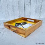 Premium Teakwood Pichwai Tray – 10 Inches - Image 3
