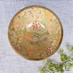 Handcrafted Floral Pattern Wooden Bowl Set