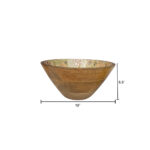 Handcrafted Floral Pattern Wooden Bowl Set - Image 5