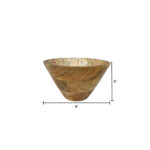 Handcrafted Floral Pattern Wooden Bowl Set - Image 6