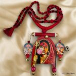 Hand Painted Nirvana Muse Pendant Earring Set