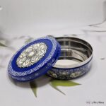 Hand-painted Pattachitra Blue Snacks Box (S)