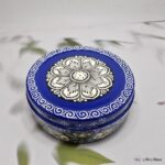 Hand-painted Pattachitra Blue Snacks Box (S) - Image 3