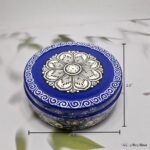 Hand-painted Pattachitra Blue Snacks Box (S) - Image 4