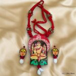 Hand Painted Mystic Maaya Pendant Earring Set