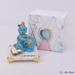 Jai Shree Krishna Marble Chowki with Diya - Image 3