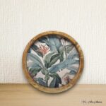 Mango Wood Tropical Round Trays - 12 Inches