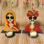Rajasthani Couple Handcrafted Tealight Holder - Image 2