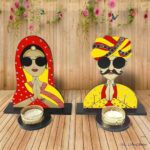 Rajasthani Couple Handcrafted Tealight Holder - Image 4
