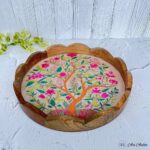 Mangowood Scalloped Tray in Tree of Life Design  - 12 Inches - Image 3