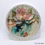 Ethereal Lotus Blossom German Silver Basket - 8 Inches - Image 3