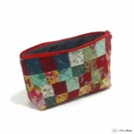 Handmade Cotton Fabric Quilted Patchwork Utility Pouch - Image 3
