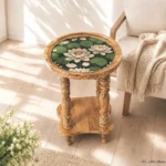 Mangowood White Lotus Accent Table