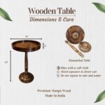 Natural Mangowood Pedestal Table - Image 3