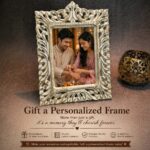 Handcarved Wooden Photo Frame-White Gold - Image 2