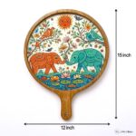 Elephant Harmony Wooden Pizza Platter - Image 3