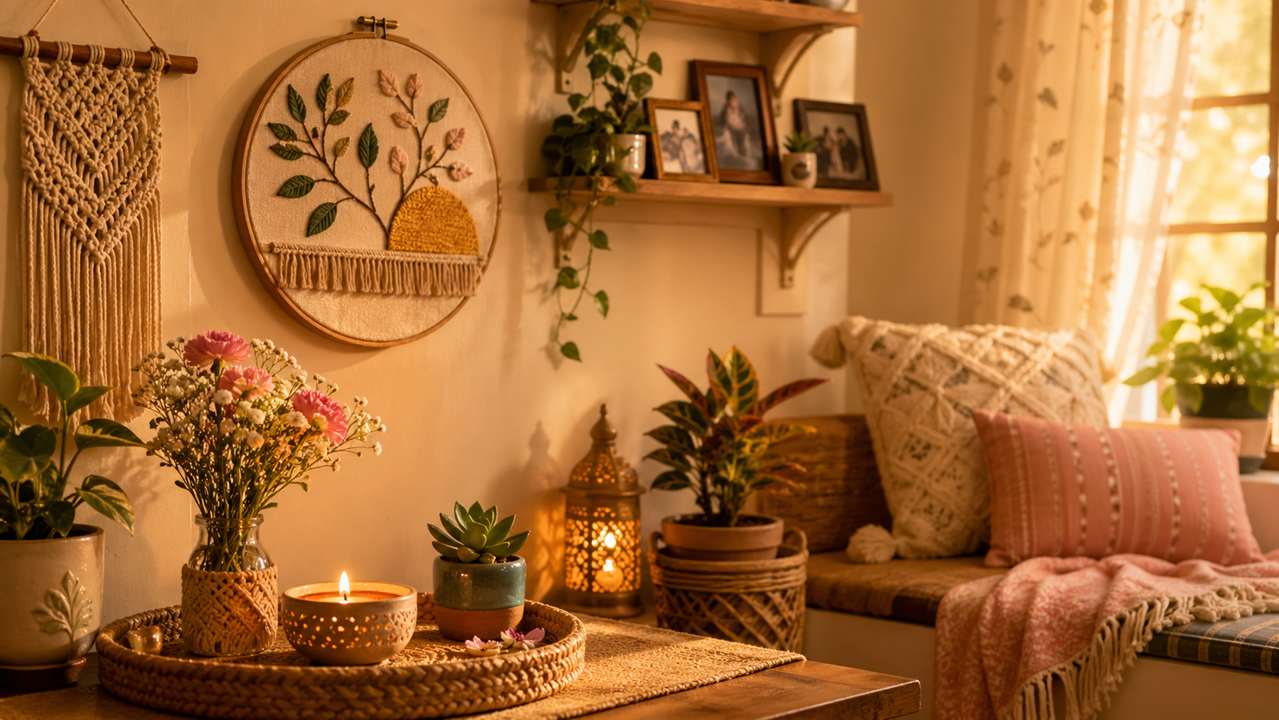 Handcrafted do it yourself room Decor for a warm personal home