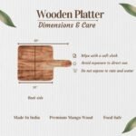 Meher Blossom Wooden Platter with 3 Dip Bowls - Image 4